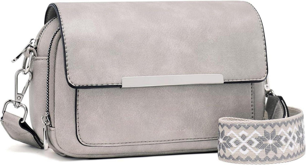 Damen Handy Umhängetasche Vegan Leder Crossbody Schultertasche