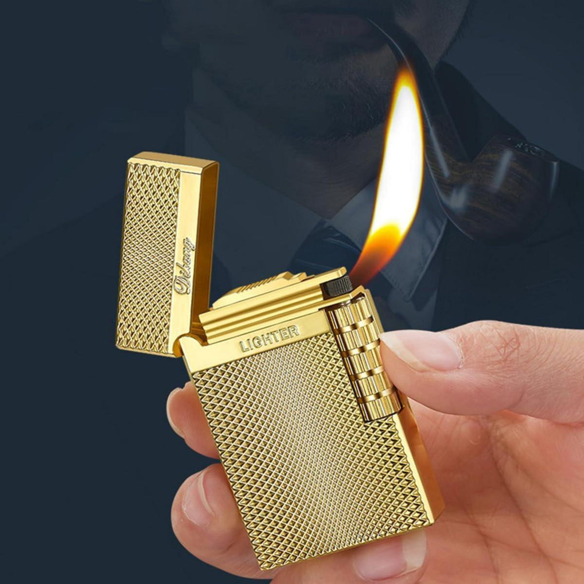 Windproof Kerosin Feuerzeug Einstellbare Jet Flamme für Grill Camping