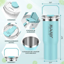 Tlater Kaffeebecher to Go 30 oz mit Strohhalm und Deckel