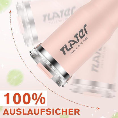 Kaffeebecher to Go 30 oz Trinkflasche Strohhalm 900 ml Vakuum Rose