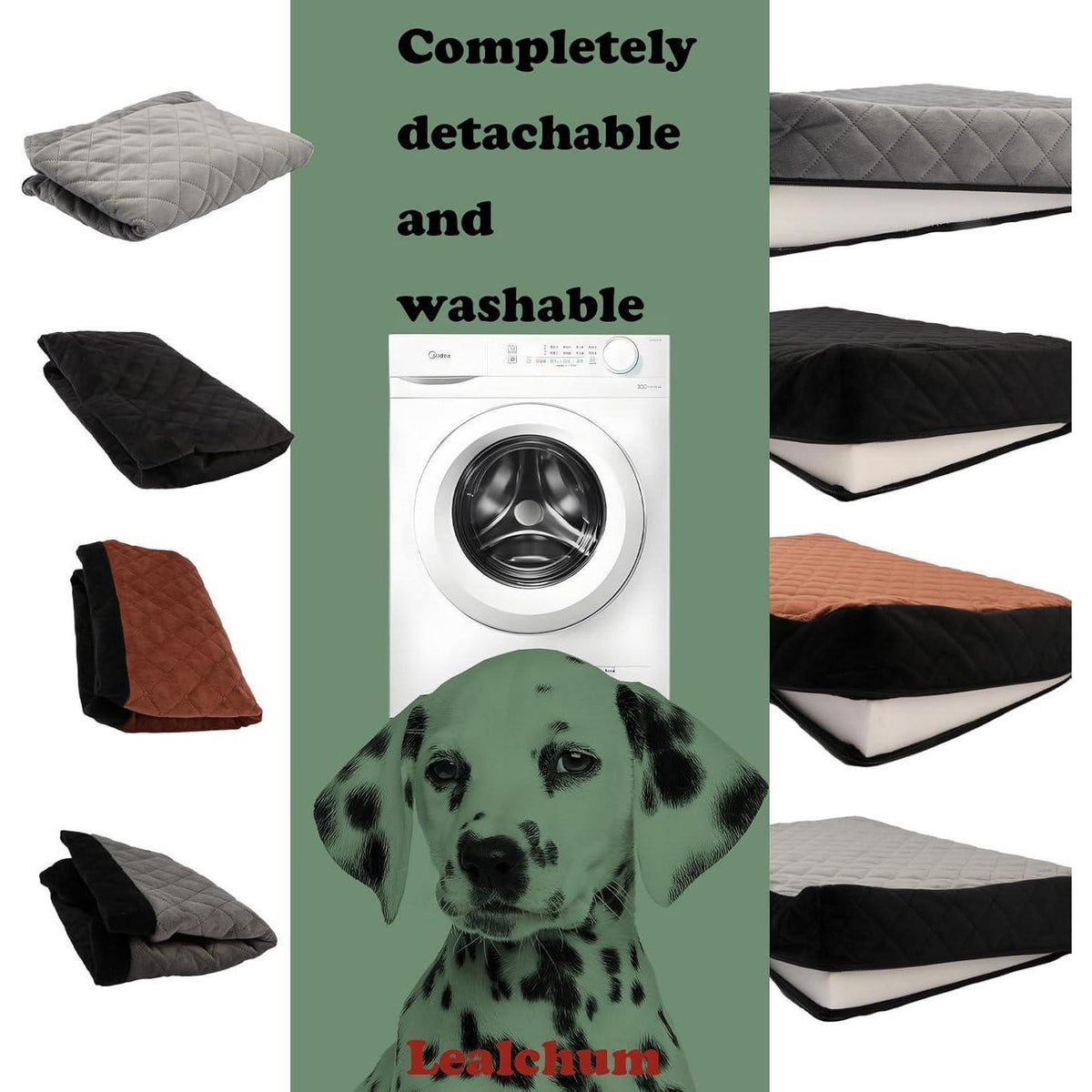 Großer Hundeautositz mit Memory Foam & Sicherheitsleine