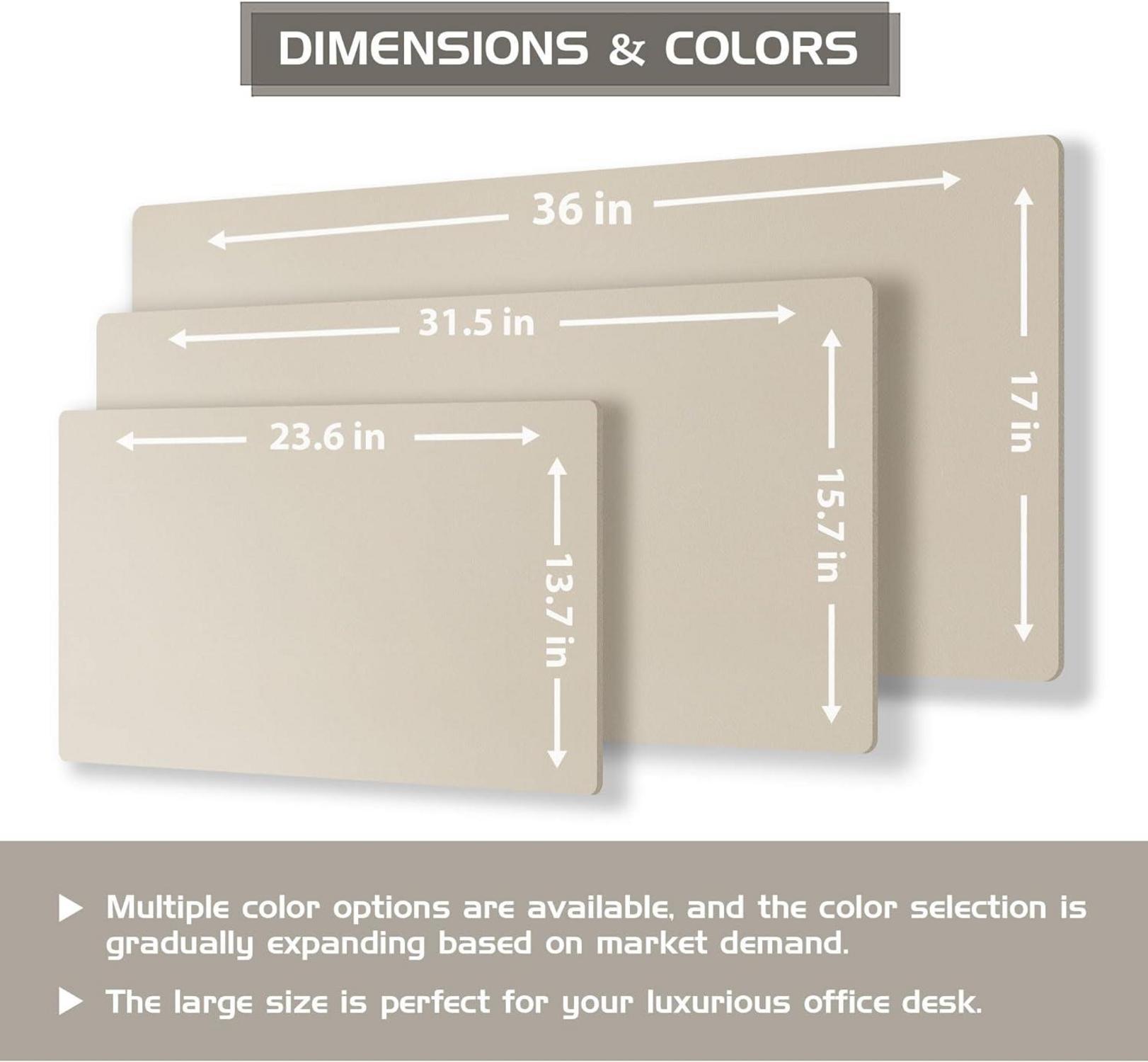 Schreibtischunterlage Kork Naturkork PU-Leder Beige 96x43cm