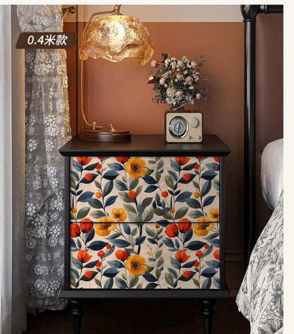 Selbstklebende Blumen Tapete PVC Dekorfolie 0.4W x 10L m