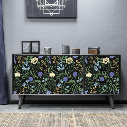 Selbstklebende Blumen-Tapete PVC Möbelfolie 0.4W x 10L m