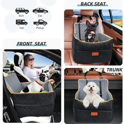 Hunde Autositz – Waschbar, mit Leine & Aufbewahrung
