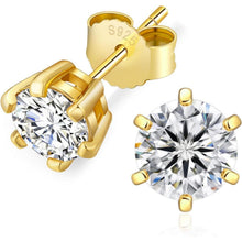 KRKC&CO Moissanite Ohrringe Silber 925 Damen VVS1 D 14K Gold