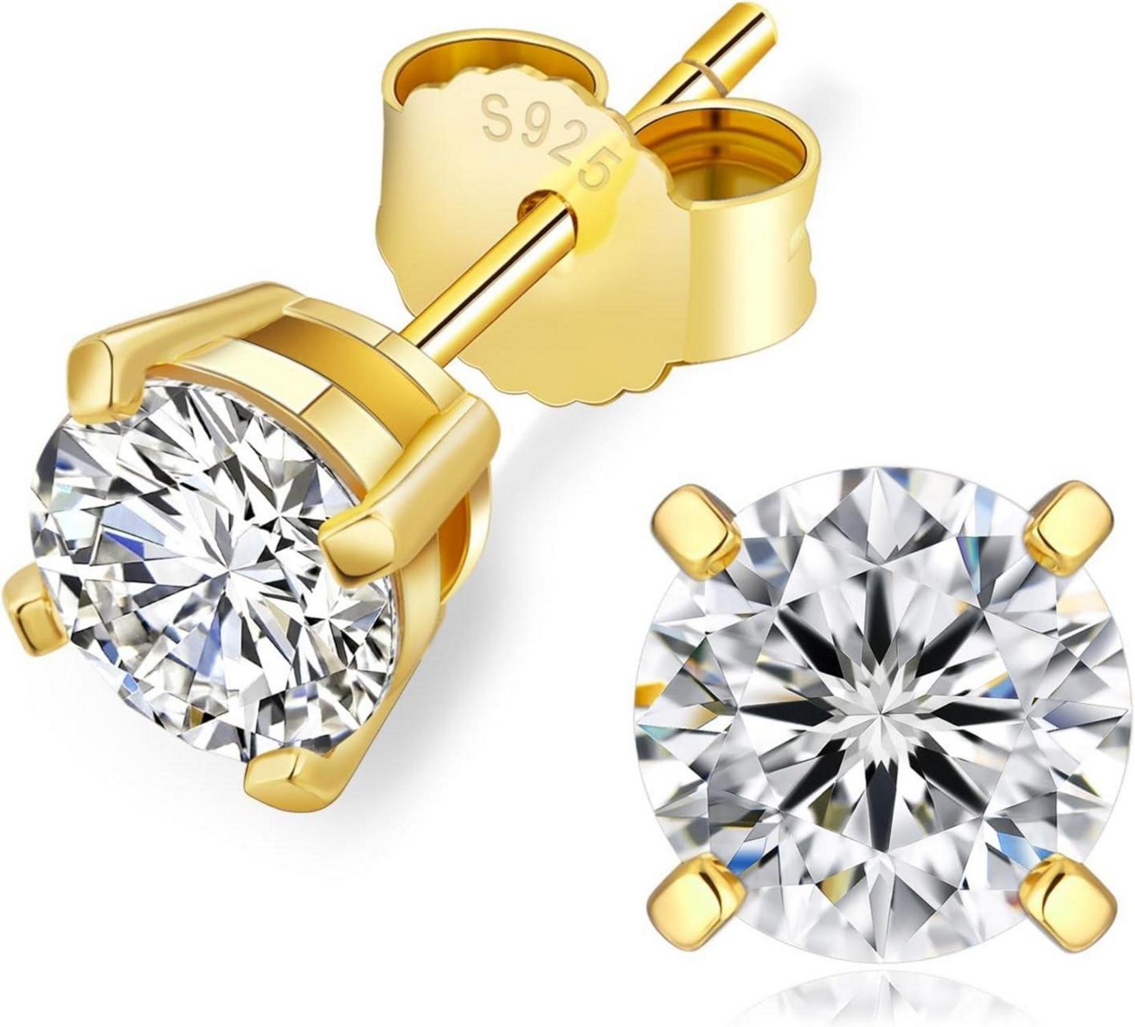 Moissanite Ohrringe 925 Silber Damen Diamant VVS1 Weißgold 1,2 ctw