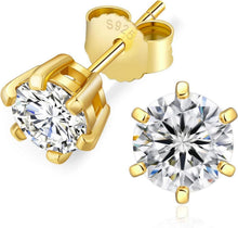 Moissanite Ohrringe Silber 925 Damen VVS1 D 14K Gold