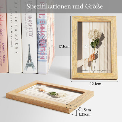 Kleine MDF Bilderrahmen Eichenoptik 10x15cm 2er Set