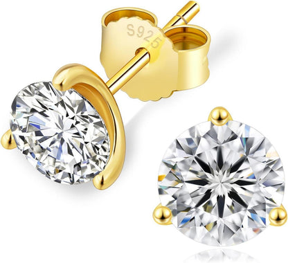 Elegante Moissanite Diamant Ohrringe 925 Silber Damen 0,6 Karat VVS1 D Farbe