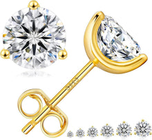 Moissanite Ohrringe 925 Silber 1,6 ct Diamant Ohrstecker VVS1 14K Gold