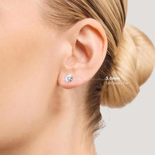 Moissanit Ohrringe Silber 925 Damen VVS1 Diamant 14K Gold
