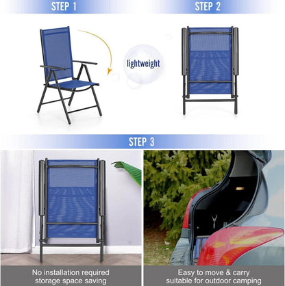 Gartenmöbel Set 7-fach verstellbar Aluminium Terrassenmöbel 6 Personen