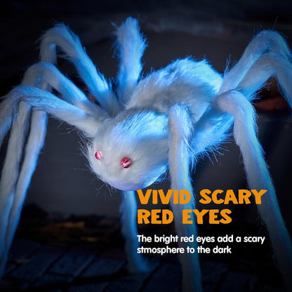 Weiße Riesenspinne 150 cm Halloween-Dekoration Gruselige Spinne