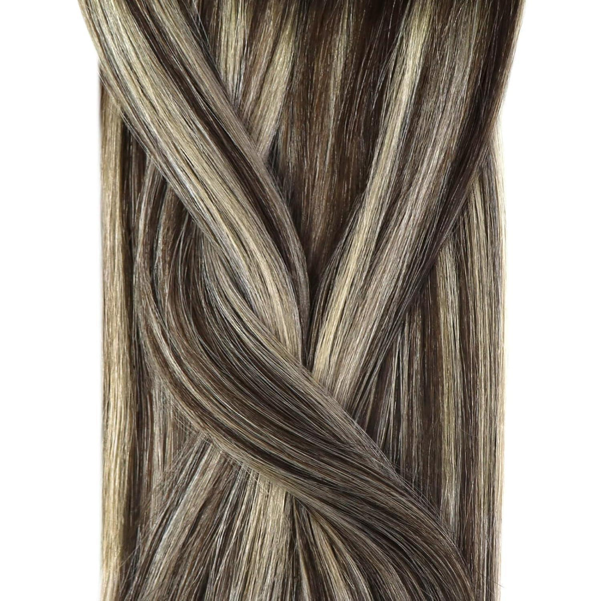 Microring Extensions Ombre Braun Blond 55cm Echthaar