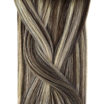 Microring Extensions Ombre Braun Blond 55cm Echthaar
