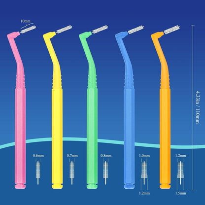 50er Set Interdentalbürsten 5 Größen Zahnspangen Reinigung