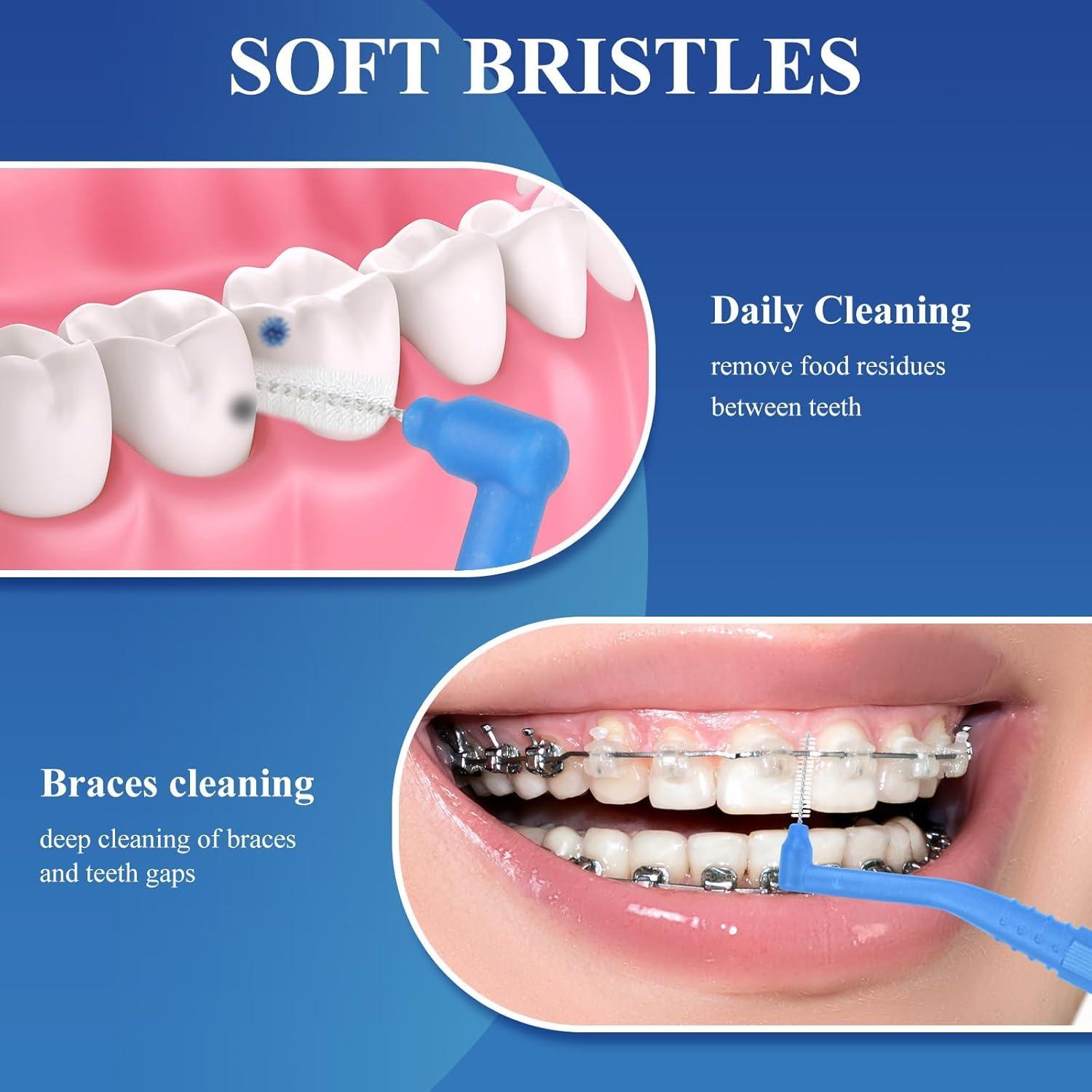 50 Interdentalbürsten Bunt 5 Größen 0.66-1.55mm