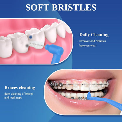 50 Interdentalbürsten Bunt 5 Größen 0.66-1.55mm