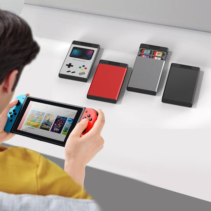 HEIYING Metall Spielkarten Aufbewahrung für Nintendo Switch - Grau
