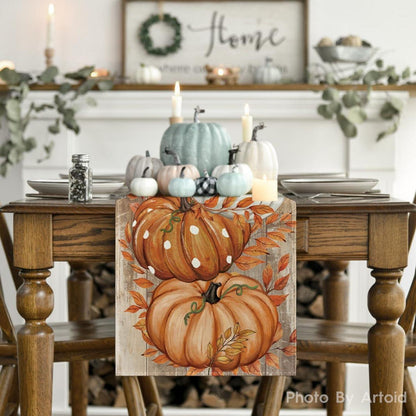 Herbst Tischläufer 100% Polyester Orange 40x180 cm