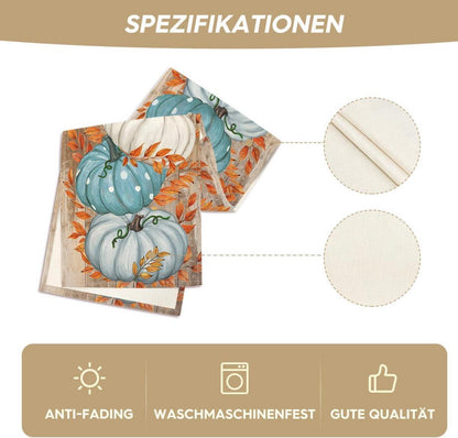 Herbst Tischläufer Blau Kürbisse 40x100 cm Küche Party Dekor