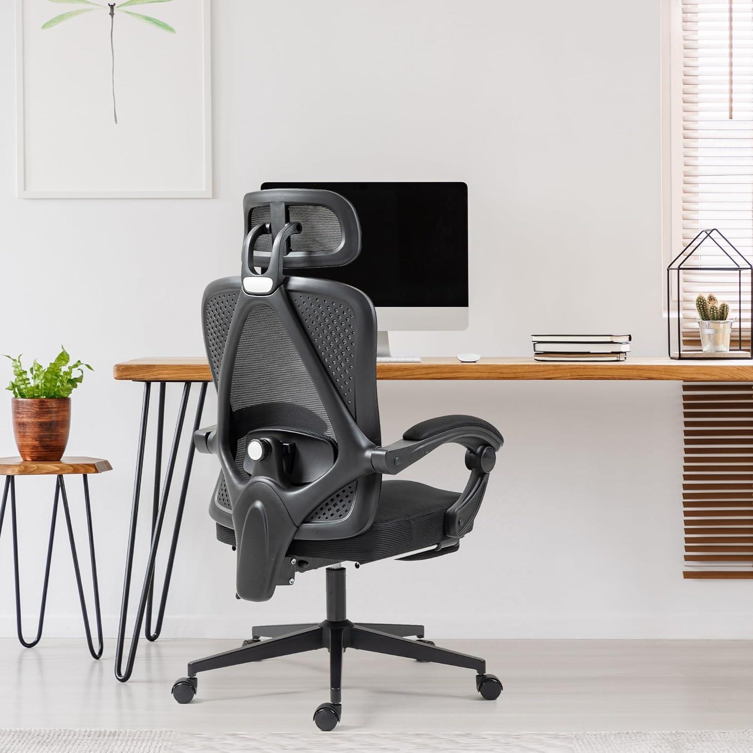 Ergonomischer Bürostuhl mit Kopf- und