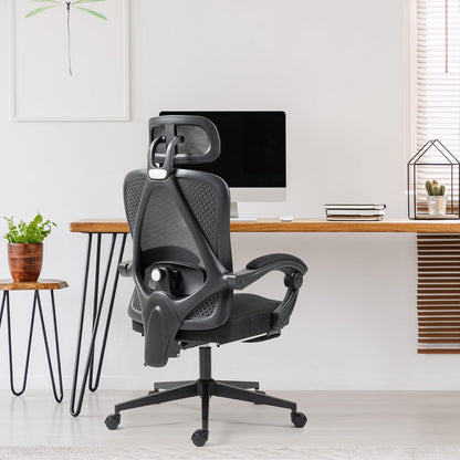 Ergonomischer Bürostuhl mit Kopf- und