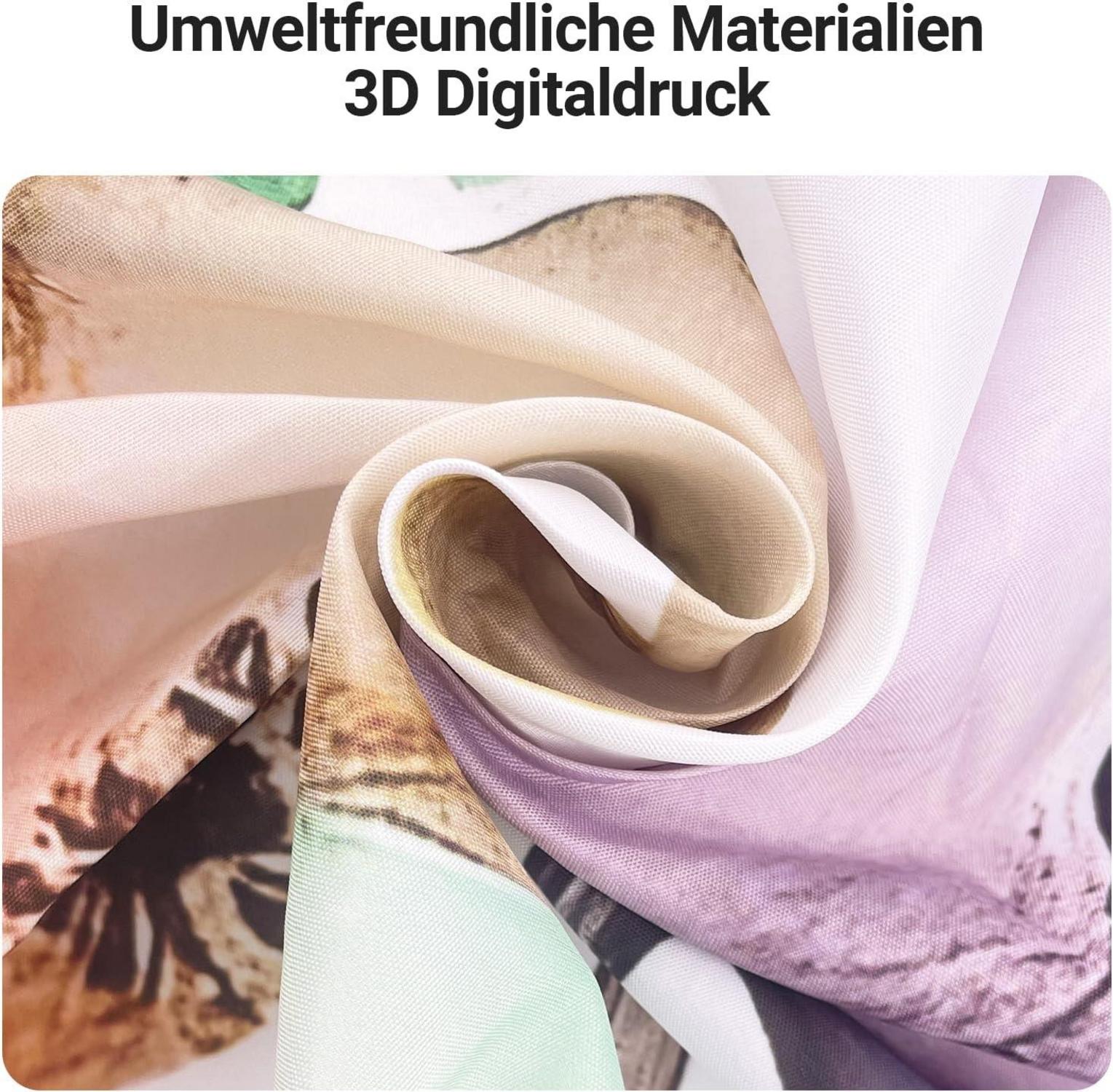 Duschvorhang Blumen Zeichnen Antischimmel Textil 240x200cm