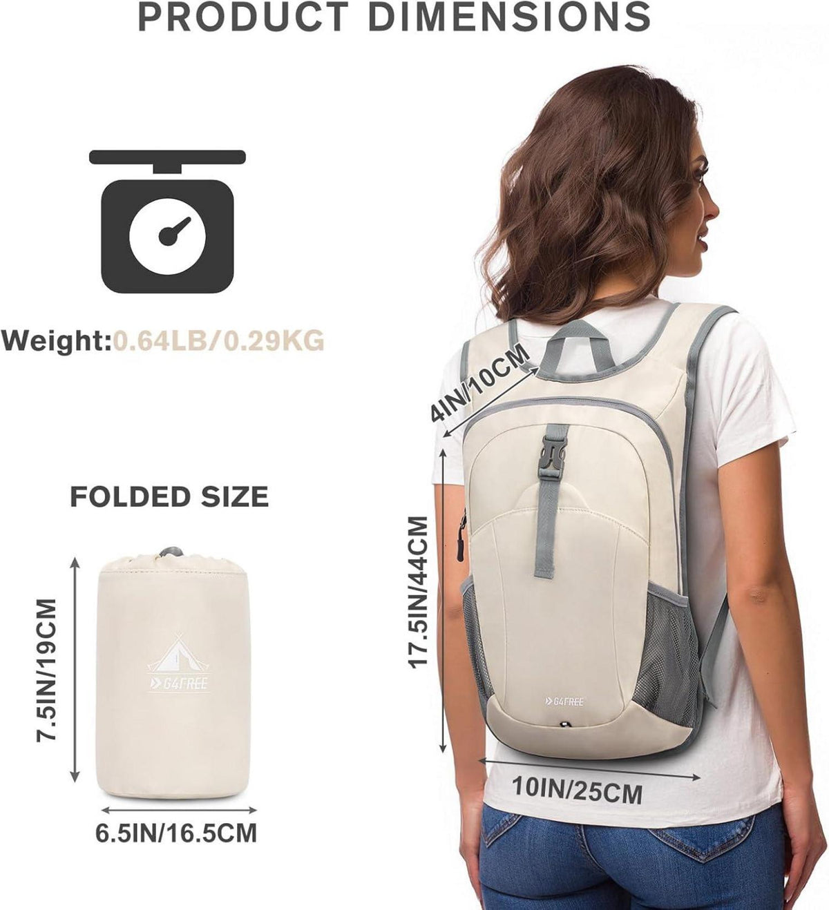Kleiner Faltbarer Rucksack 12L für Outdoor Camping Wandern