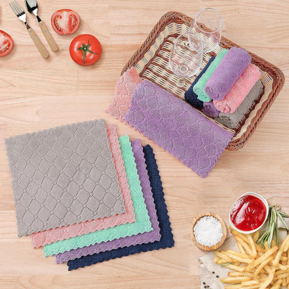 6er-Pack Mikrofasertücher 30x30cm, Waschbar, Fusselfrei, Saugstark