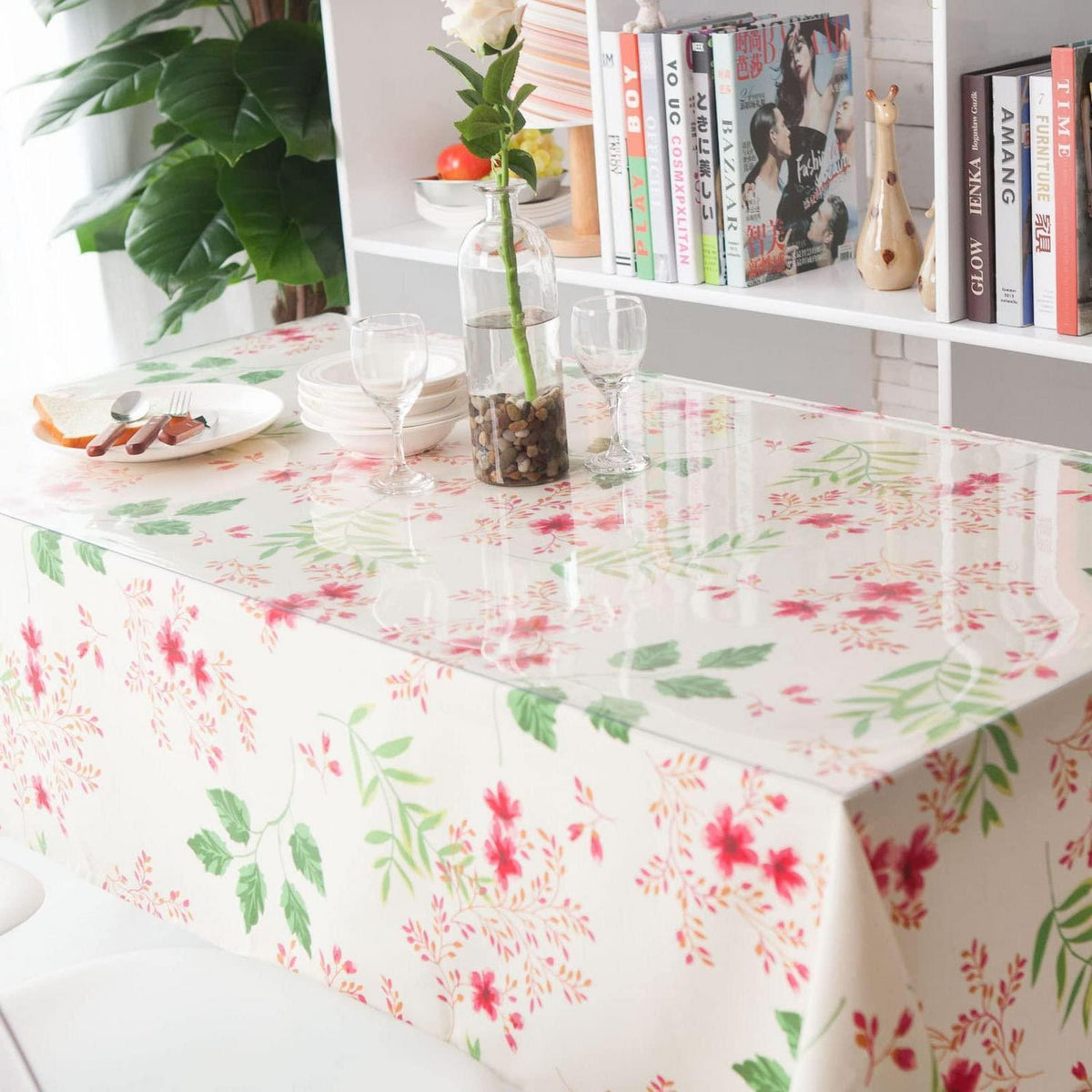 PVC Tischdecke Transparent 75x140cm - Schutzfolie für Tisch