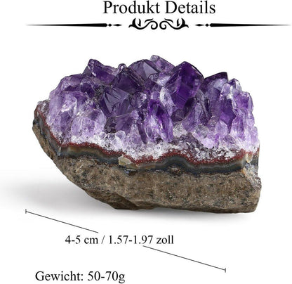 Kristalle Amethyst Druse Rohstein Natürliche Kristall Steine ca.50-70g