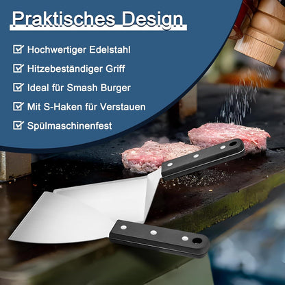 Herogo Grillspachtel Set Edelstahl Teppanyaki BBQ Zubehör