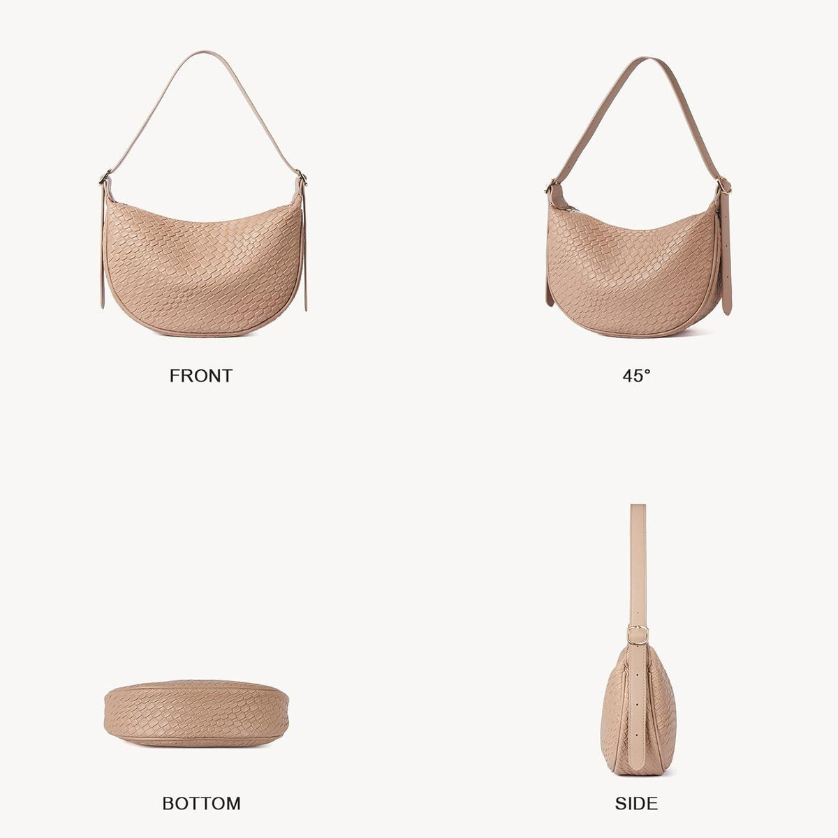 Damen Handtasche Klein Geflochtenes Umhängetasche Crossbody