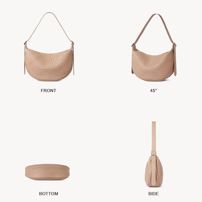 Damen Handtasche Klein Geflochtenes Umhängetasche Crossbody