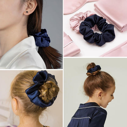 LILYSILK 100% Seide Haarringe Damen Pferdeschwanzhalter 2er Pack