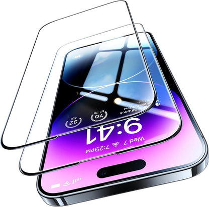 Displayschutzfolie Panzerglas für iPhone 15 Full Screen 9H+ 2 Stück
