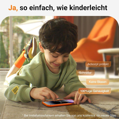 iPhone 15 Panzerglas Schutzfolie 9H+ 2 Stück Transparent