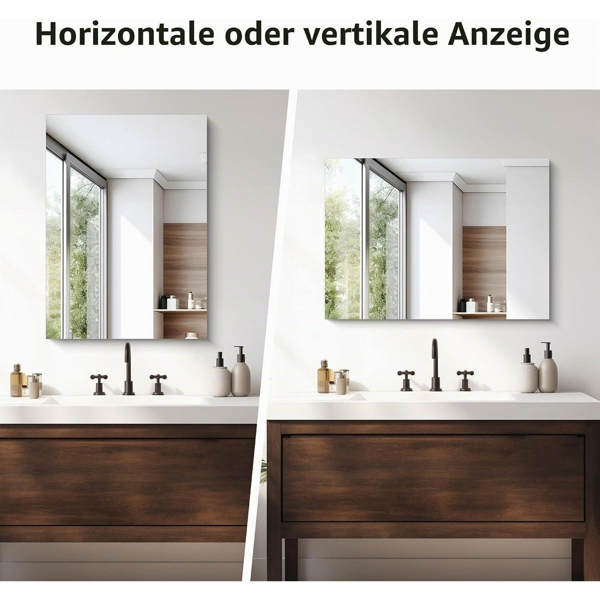 Rahmenloser Wandspiegel 70x50 cm – Modern & Sicherheitsglas