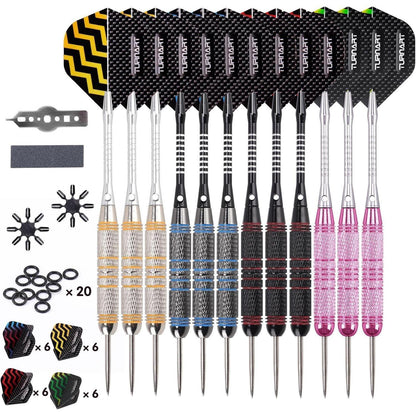 Professionelle Steel Dartpfeile Set mit Metallspitze - 12
