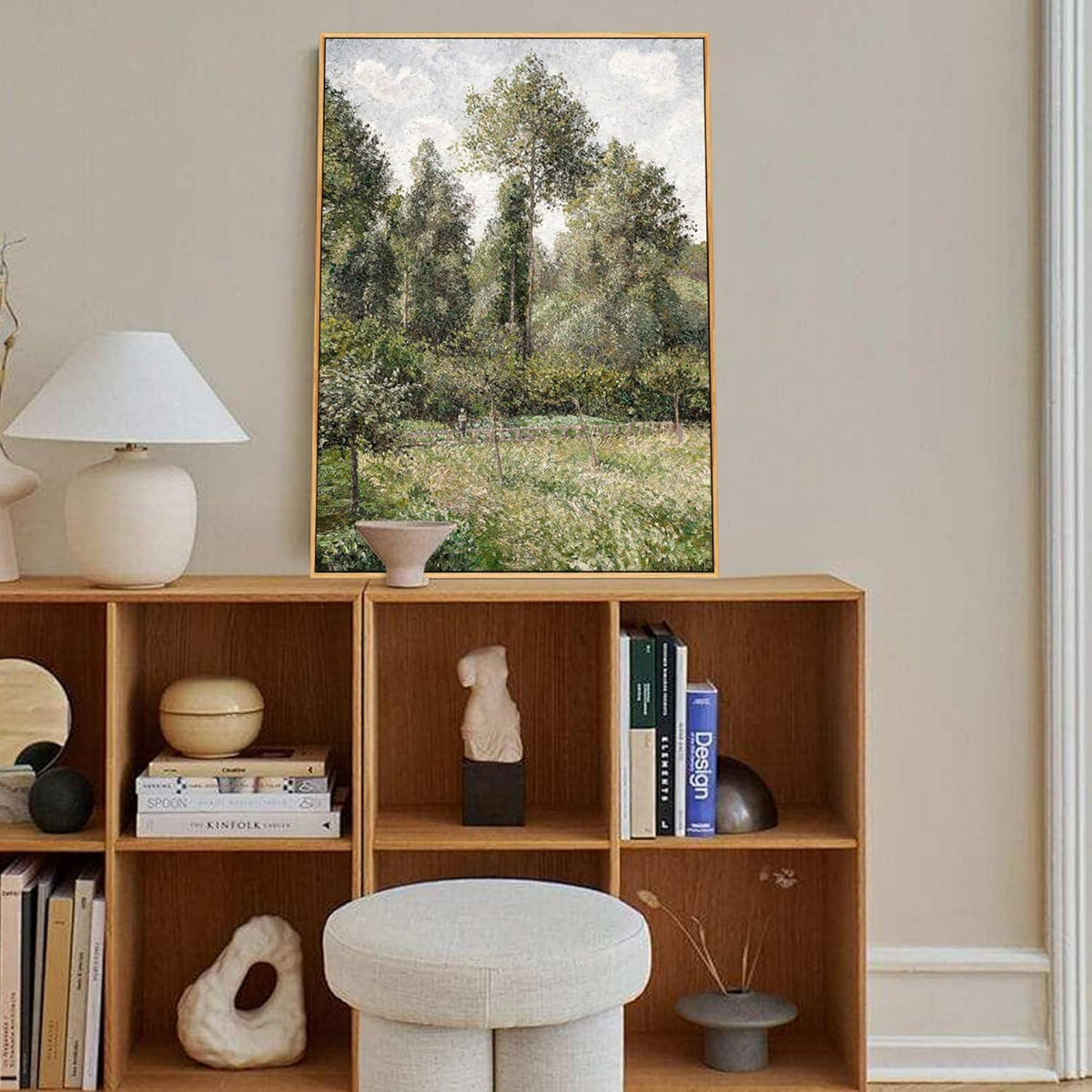 Vintage Leinwand Bild Natur Wald Landschaft 30x40cm mit Rahmen