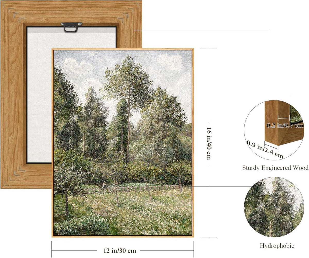 Vintage Leinwandbild Wald Landschaft 30x40 cm Holzrahmen