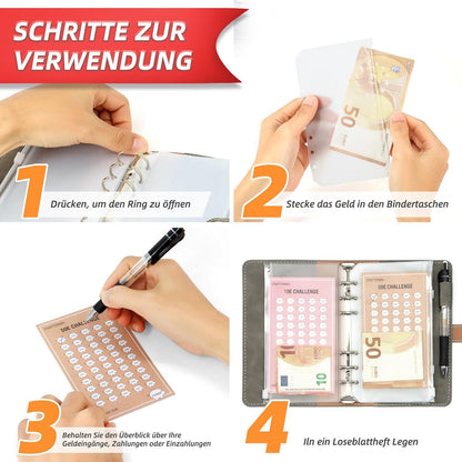 2024 Spar Challenge Buch mit 8 Sparchallenges Budget Planner A6