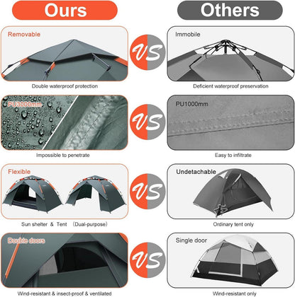 Automatisches Campingzelt für 1-2 Personen, Ultraleichtes