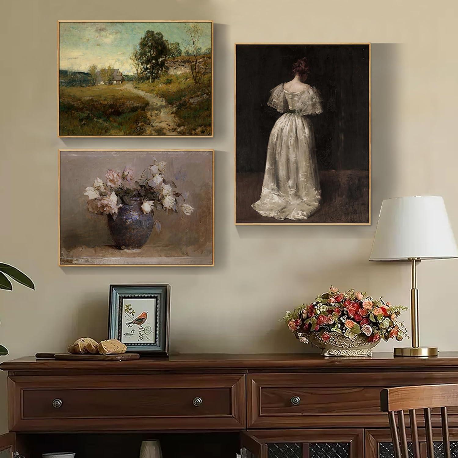 Hyidecorart Vintage Leinwandbild mit Holzrahmen 30x40 cm Antique Portrait 17. Jahrhundert