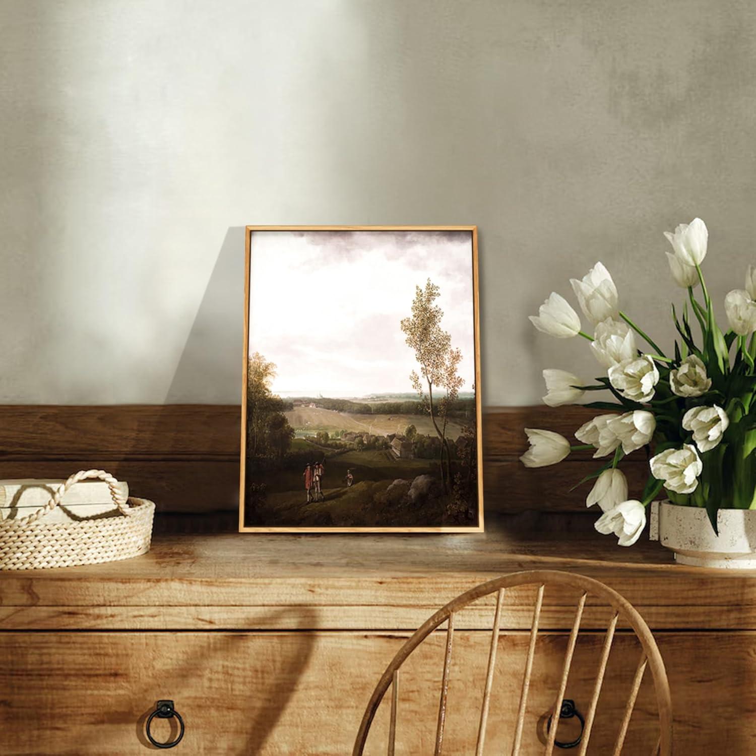 Vintage Leinwandbild Natur Landschaft 20x25 cm mit