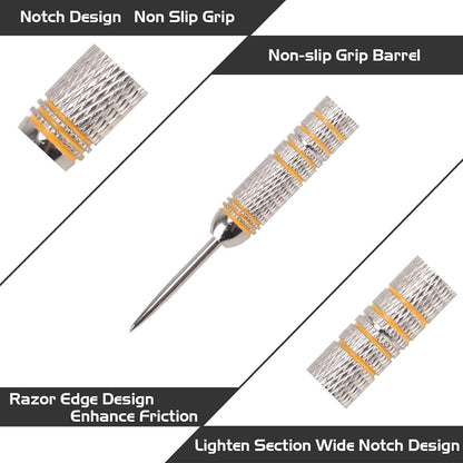 Steel Dartpfeile Set 12 Stück 24g Profi Darts Aluminium Schaft 24 Flights