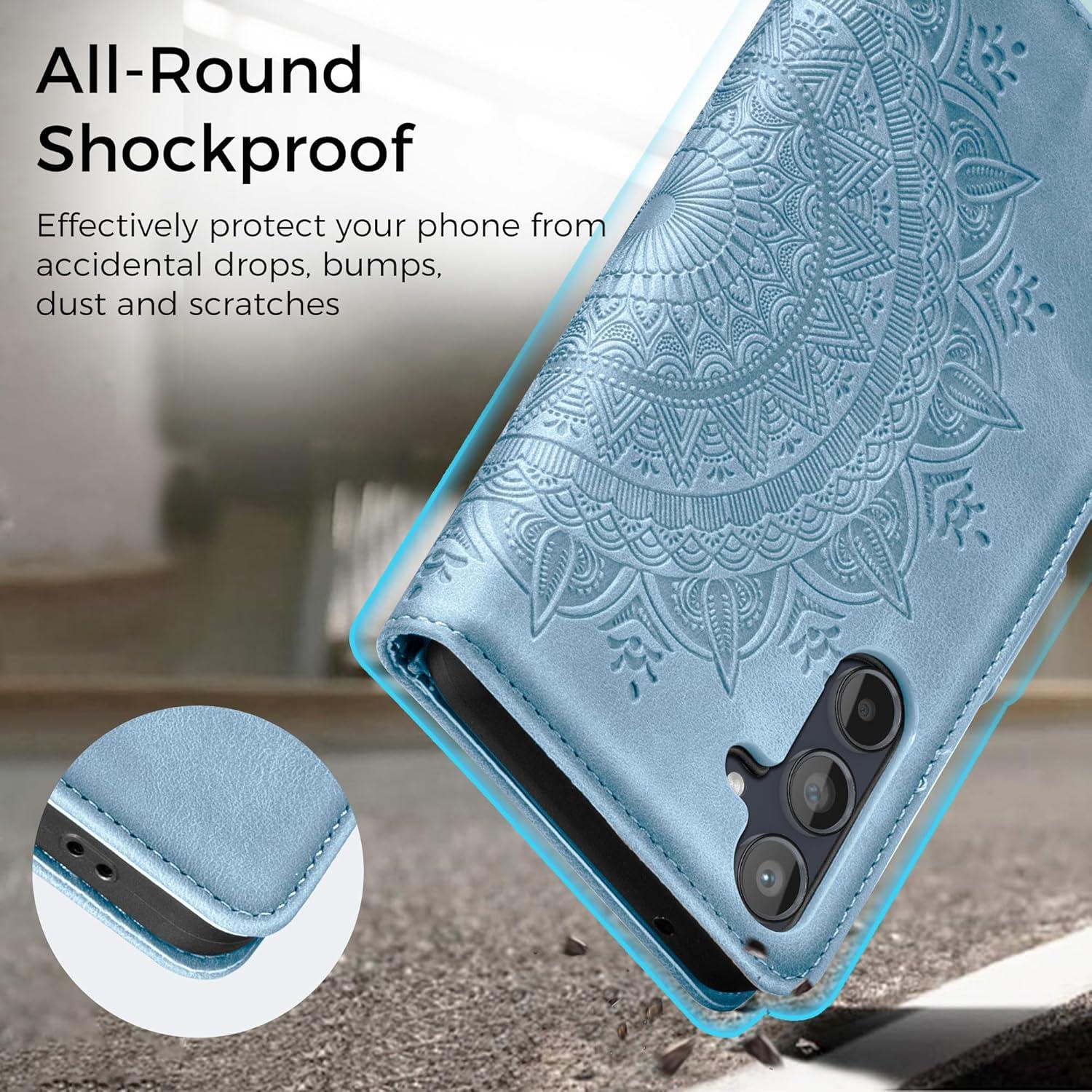 Lederhülle Samsung Galaxy A55 5G Hülle Flip Wallet Schutzhülle