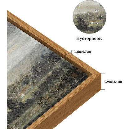 Vintage Leinwandbild mit Holzrahmen, 60x90 cm Naturlandschaft